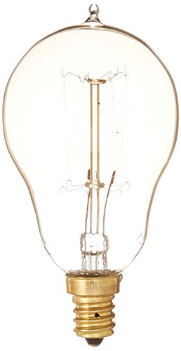 Bulbrite NOS25A15/SQ/E12 25 Watt Nostalgic Incandescent Edison A15, Vintage Thread Filament, Candelabra Base, Antique Finish - Cheap-Us