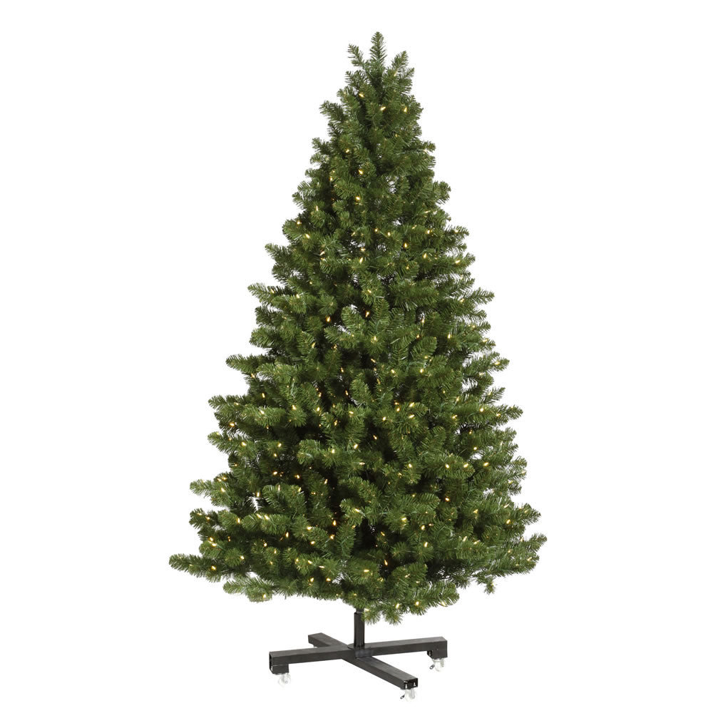 Vickerman 12' Medium Grand Teton Artificial Christmas Tree  Single Mold Warm White LED Lights - Cheap-Us