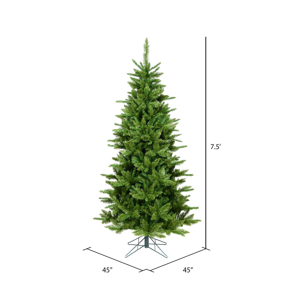 Vickerman 7.5' Durango Spruce Slim Artificial Christmas Tree Unlit - Cheap-Us