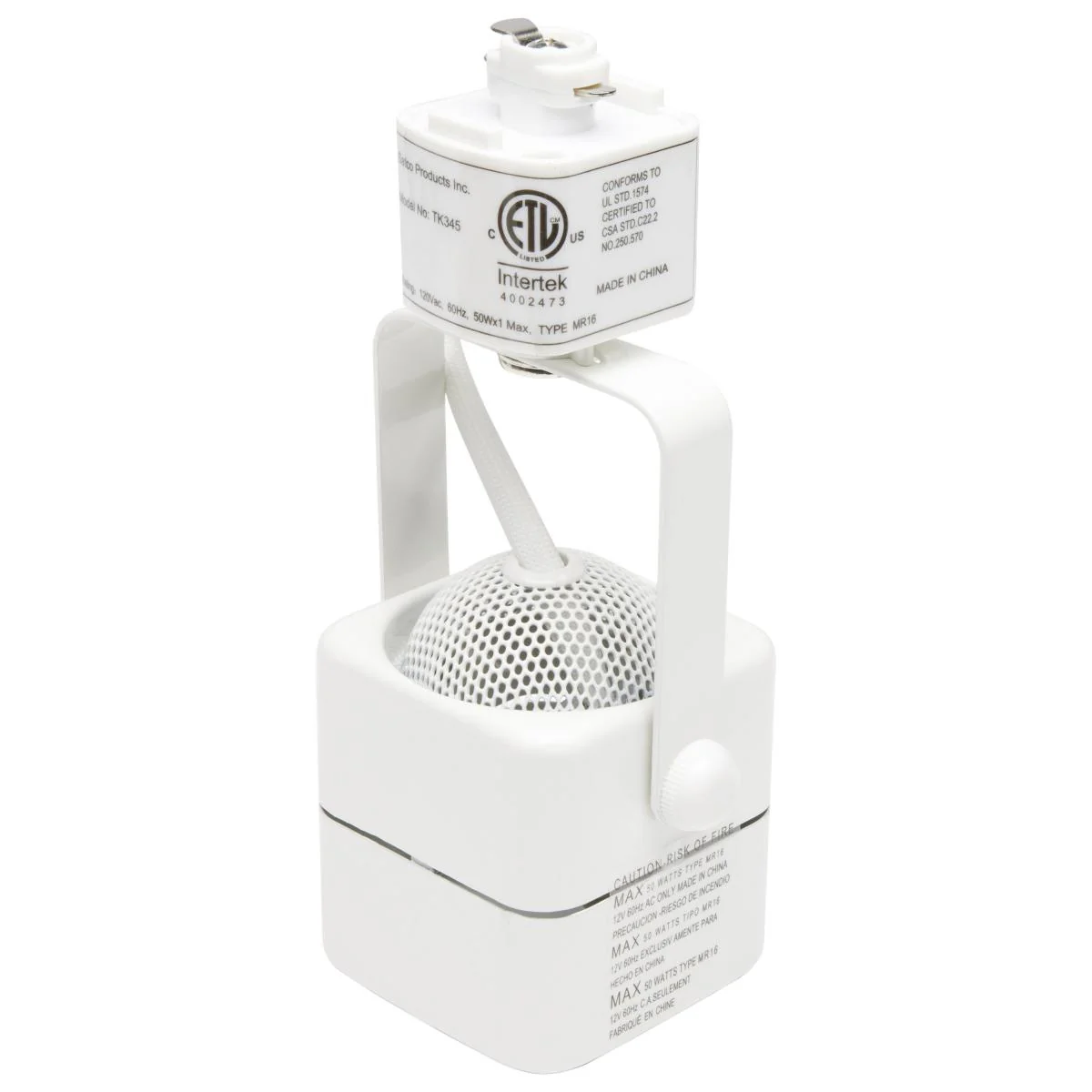 TK345 3LT TRACK KIT SQ. LINE VOLT.WH 3 Light - MR16 - Square Track Kit - 4 foot Track - Line Voltage - White - Cheap-Us