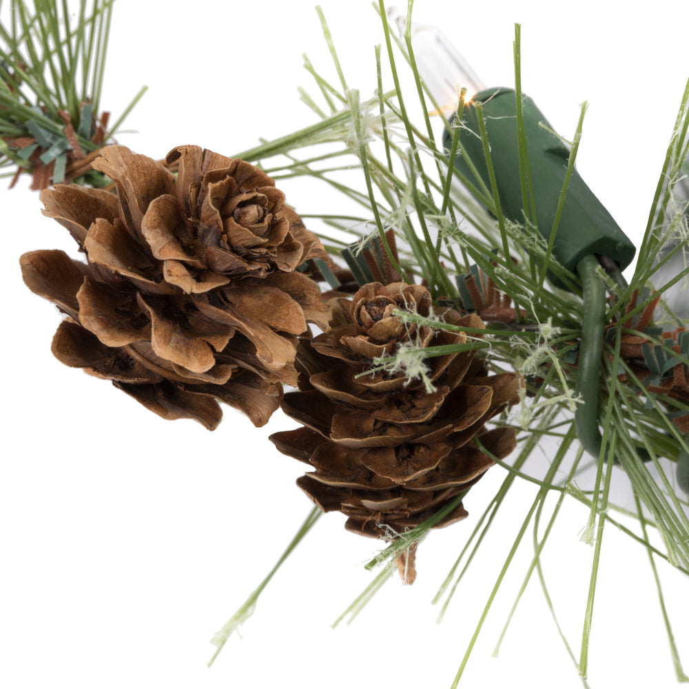Vickerman 6' Mixed Country Pine Artificial Christmas Garland Warm White Dura-lit LED Lights - Cheap-Us