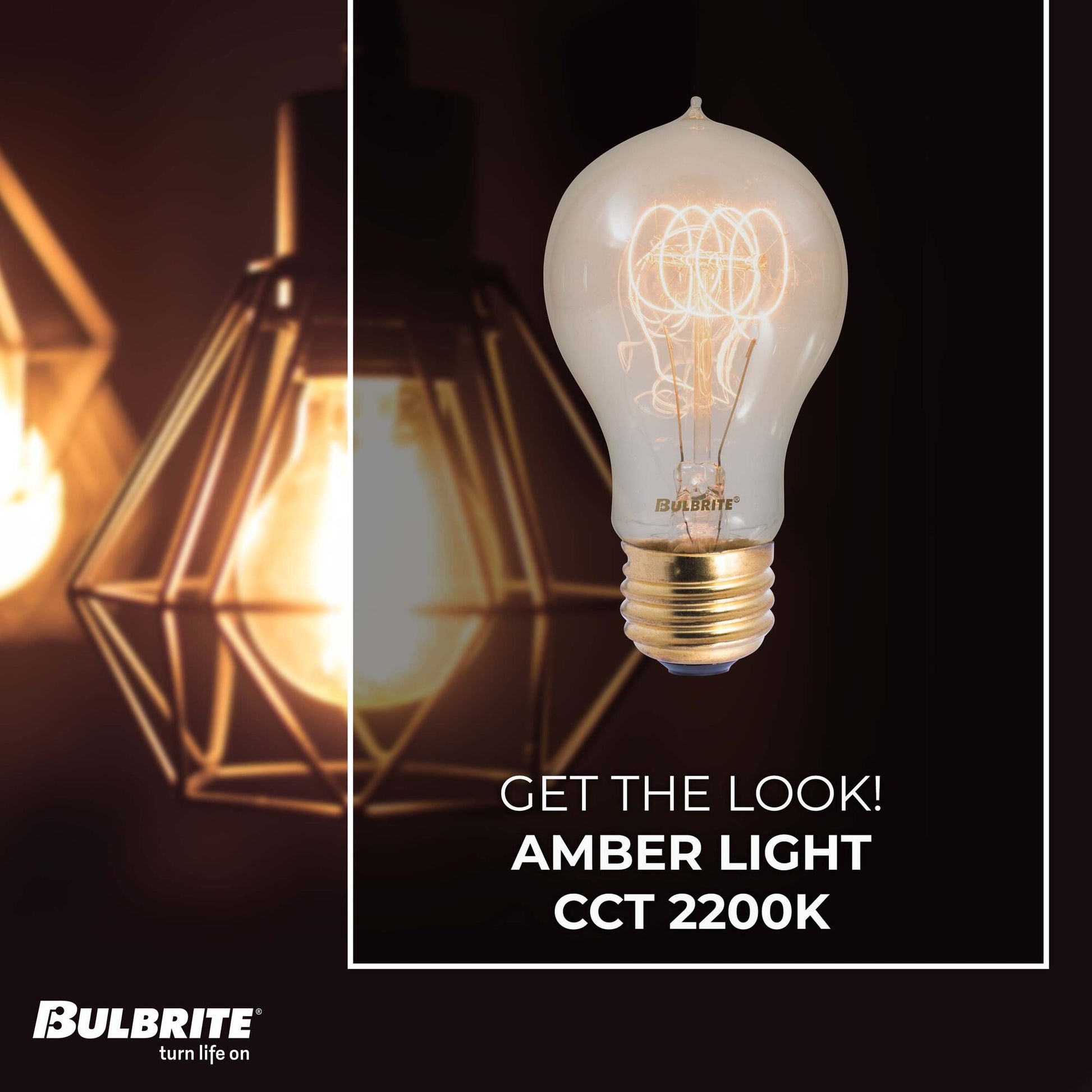 BULBRITE INCANDESCENT A19 MEDIUM SCREW (E26) 40W DIMMABLE NOSTALGIC LIGHT BULB 2200K/AMBER 4PK (134020) - Cheap-Us