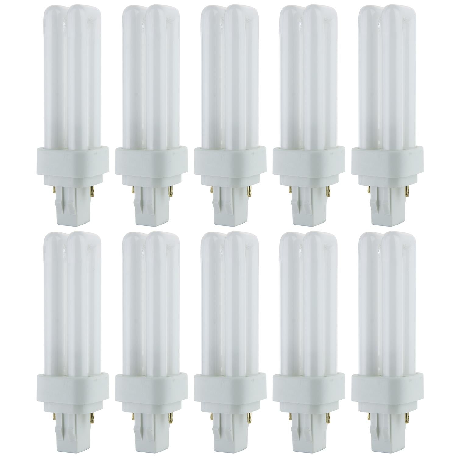Sunlite 13 Watt PLD 2-Pin Double U-Shaped Twin Tube, GX23-2 Base, Soft White - Cheap-Us