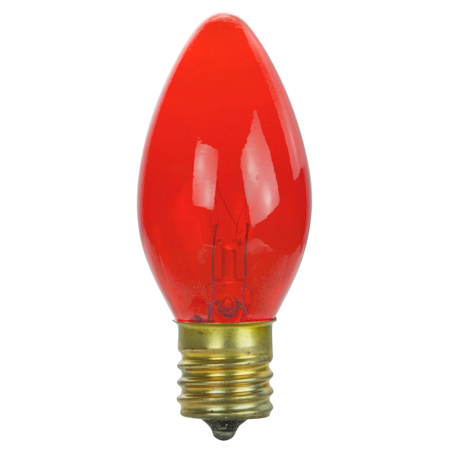 Sunlite 7 Watt C9 Colored Night Light, Intermediate Base, Transparent Red - Cheap-Us