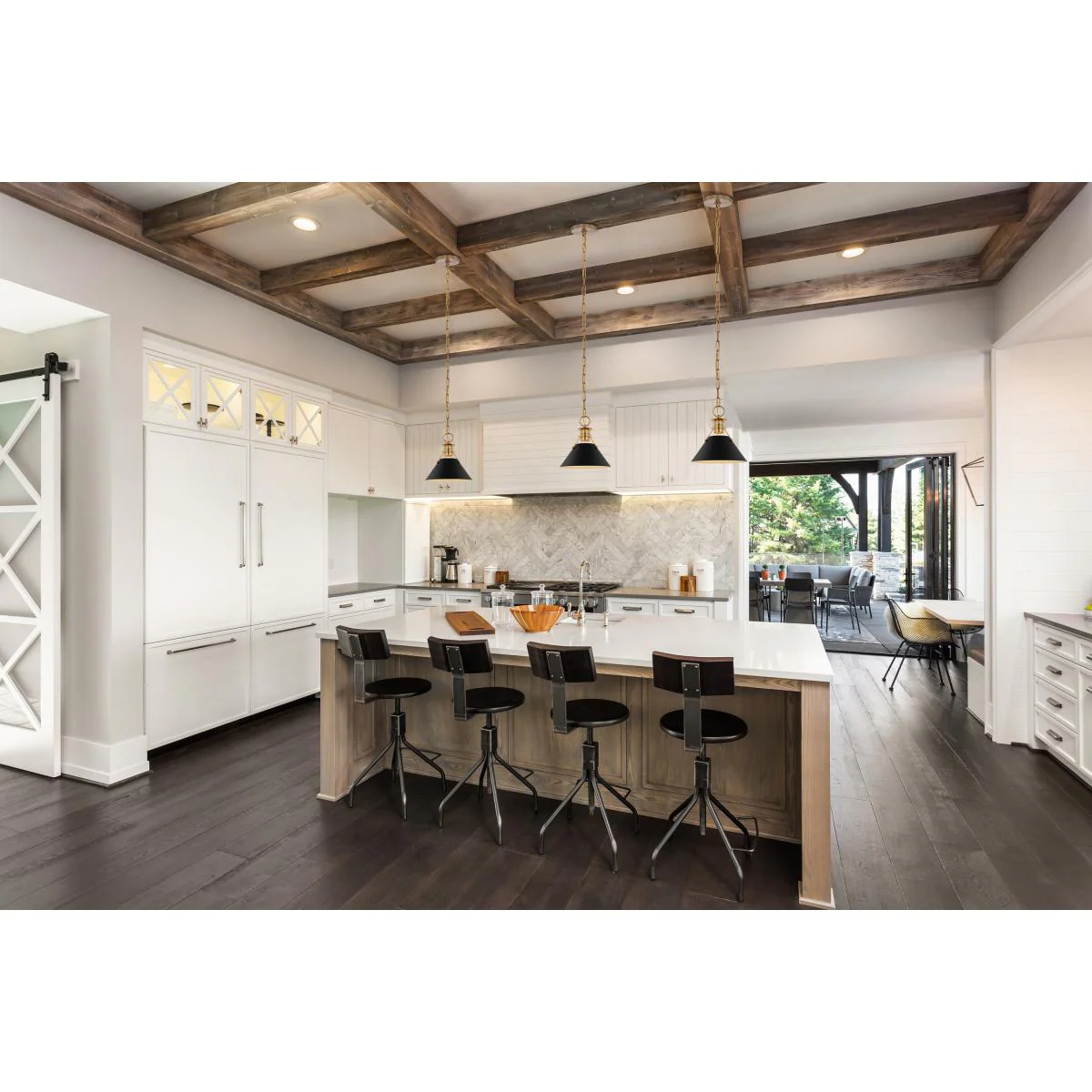 60-7521 OUTPOST 1 LIGHT SMALL PENDANT Outpost; 1 Light; Small Pendant; Matte Black with Burnished Brass - Cheap-Us