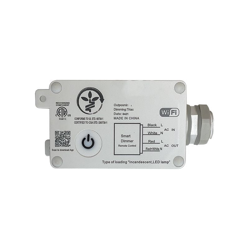 Westgate Wg Smart Lighting Control Module 300W TRIAC Wifi IP65, Outdoor Lighting, White Finish - Cheap-Us
