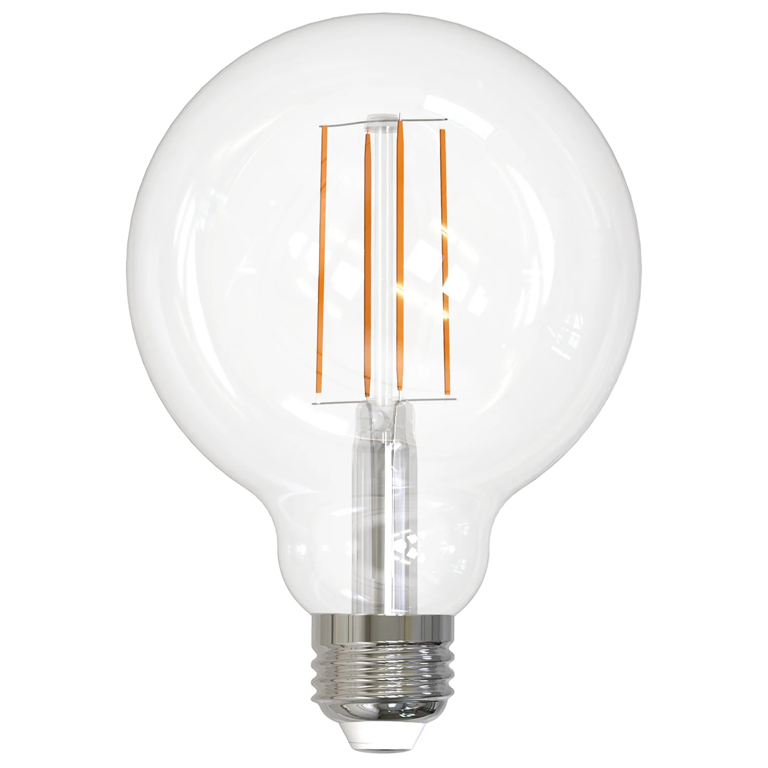 Sunlite LED G30 Edison Globe Light Bulb, 8.5 Watts (100W), Standard E26 Base, 800 Lumens, Dimmable, Clear Glass, Antique Long Filament, 90 CRI, Title-20 Compliant, 2200K Amber Light, 1 Count - Cheap-Us