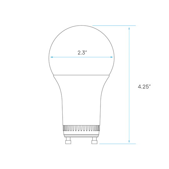 Luxrite LED A19, GU24 Twist & Lock Base, 9W, 4000K - Cool White, 800 Lumens, 80 CRI, Frost Finish, Dimmable (LR21462) - Cheap-Us