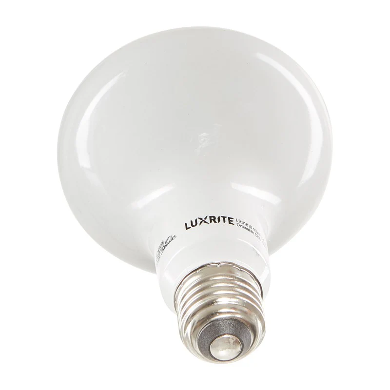 Luxrite LED BR30 Reflector Light Bulb, 9W, 650 Lumens, 3500K - Natural, 80 CRI, Frosted White Finish, Dimmable, Pack of 7 (LR31852) - Cheap-Us