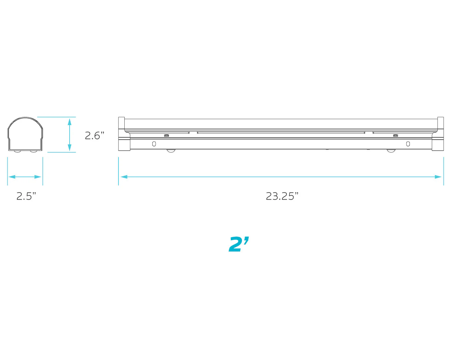 Luxrite Surface Mount LED24/LINEAR/3CCT/UNV2/D 3000K,4000K,5000K Cct Select - Cheap-Us