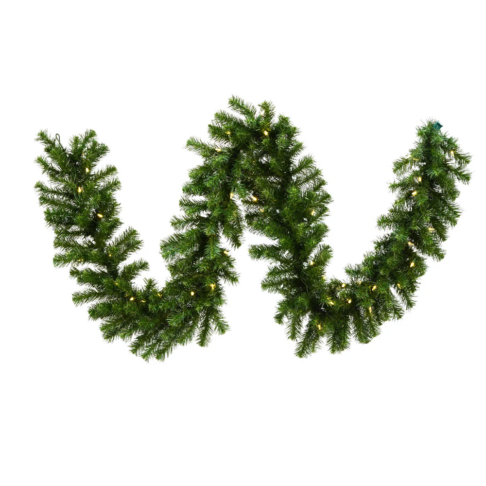 Vickerman 9' Douglas Fir Artificial Christmas Garland Warm White LED Lights - Cheap-Us