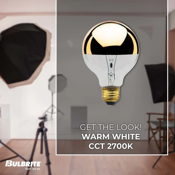 BULBRITE INCANDESCENT G25 MEDIUM SCREW (E26) 40W DIMMABLE LIGHT BULB 2700K/WARM WHITE HALF GOLD 6PK (712424) - Cheap-Us