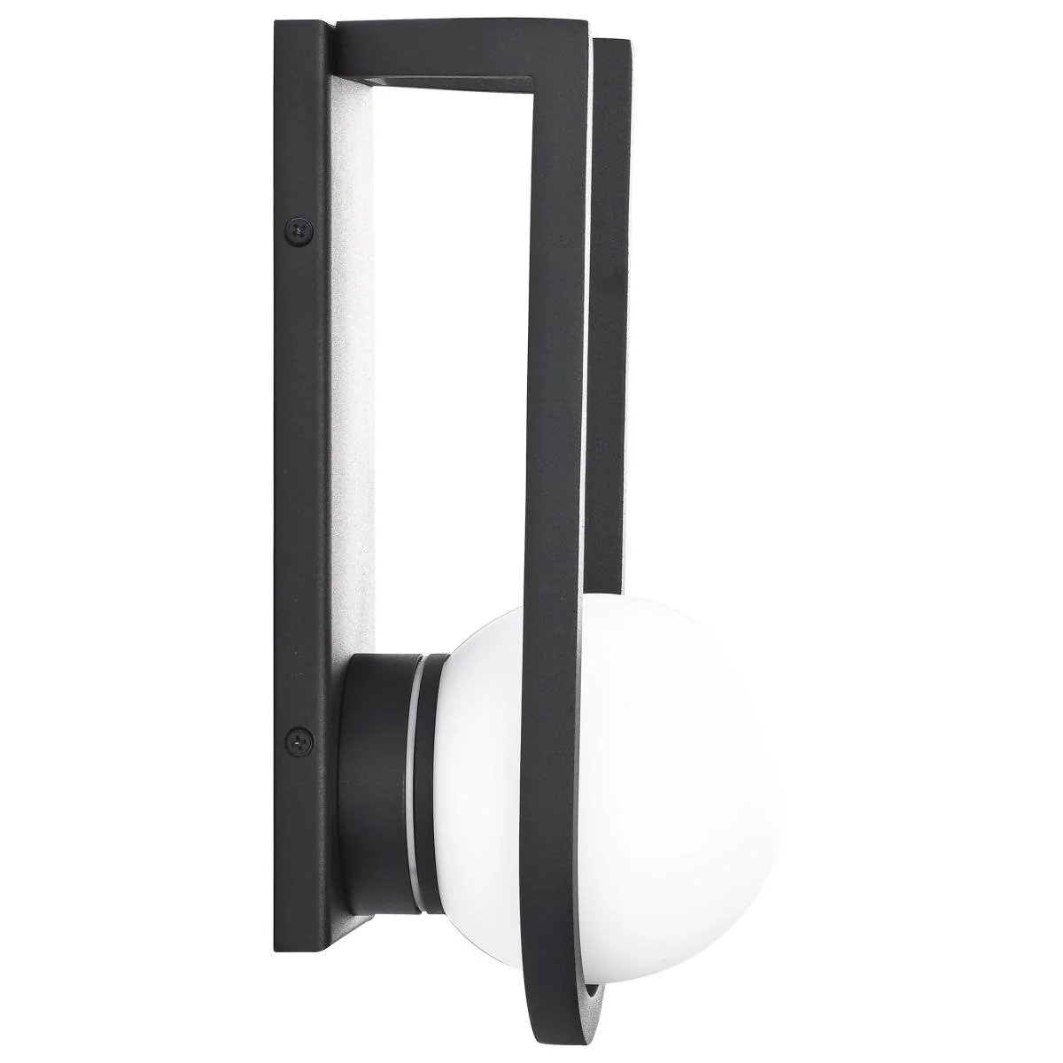 62-1619 CRADLE 6W LED MED WALL LANTERN Cradle; 6W LED; Medium Wall Lantern; Matte Black with White Opal Glass - Cheap-Us