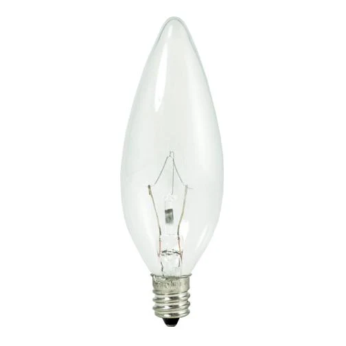 BULBRITE KRYPTON B10 CANDELABRA SCREW (E12) 25W DIMMABLE LIGHT BULB 2700K/WARM WHITE 20PK (460025) - Cheap-Us