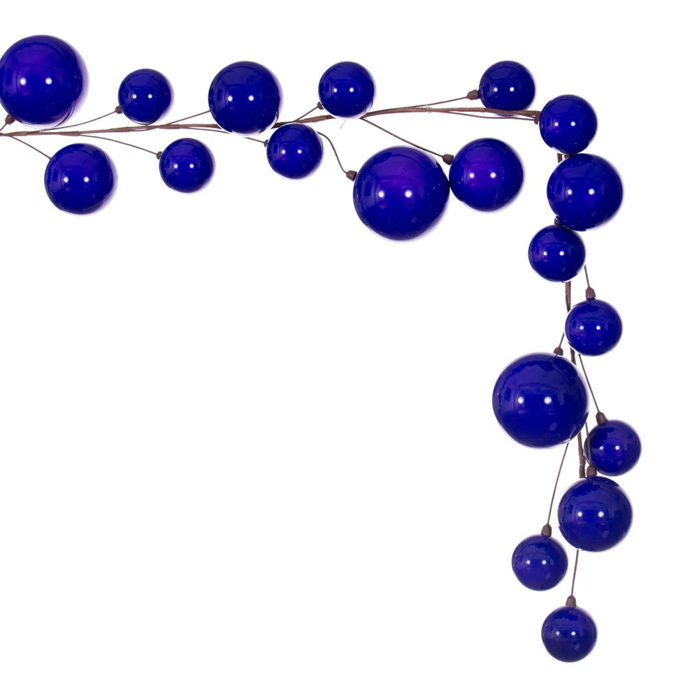 Vickerman 10' Purple Pearl Branch Ball Wire Garland. - Cheap-Us