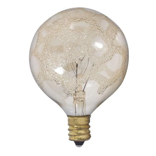 BULBRITE INCANDESCENT G16.5 CANDELABRA SCREW (E12) 25W DIMMABLE LIGHT BULB AMBER MARBLE 6PK (144024) - Cheap-Us