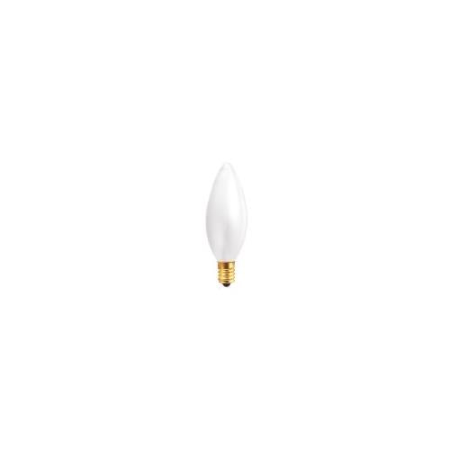 Bulbrite 25CTF/32/3-25PK 25 Watt Incandescent B10 Torpedo Chandelier Bulb, Candelabra Base, Frost, 25-Pack - Cheap-Us