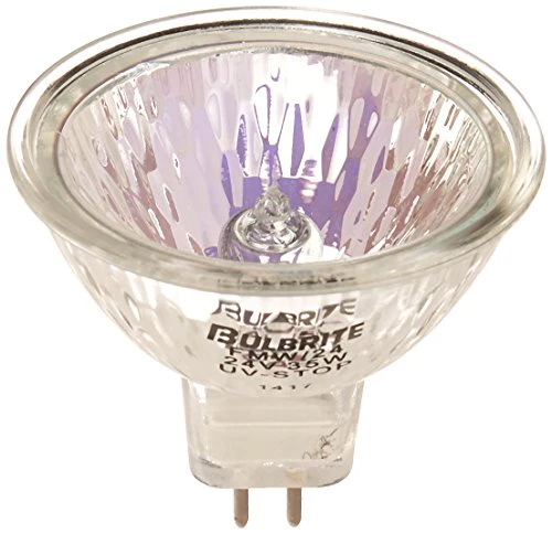 Bulbrite FMW/24 35 Watt Dimmable Halogen Lensed MR16 Bulb, Bi-Pin GU5.3 Base, Clear - Cheap-Us