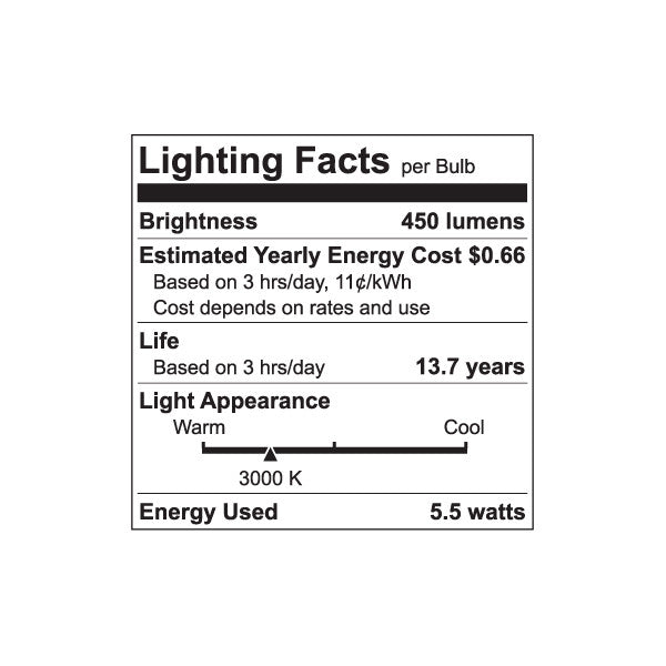 Luxrite LED PAR16 5.5W Bulb, 3000K - Soft White, 450 Lumens, 80 CRI, White Finish, Dimmable (LR21401) - Cheap-Us