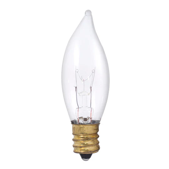 Bulbrite Pack of (50) 10 Watt Dimmable Clear CA7 Incandescent Light Bulbs with Candelabra (E12) Base, 2700K Warm White Light - Cheap-Us