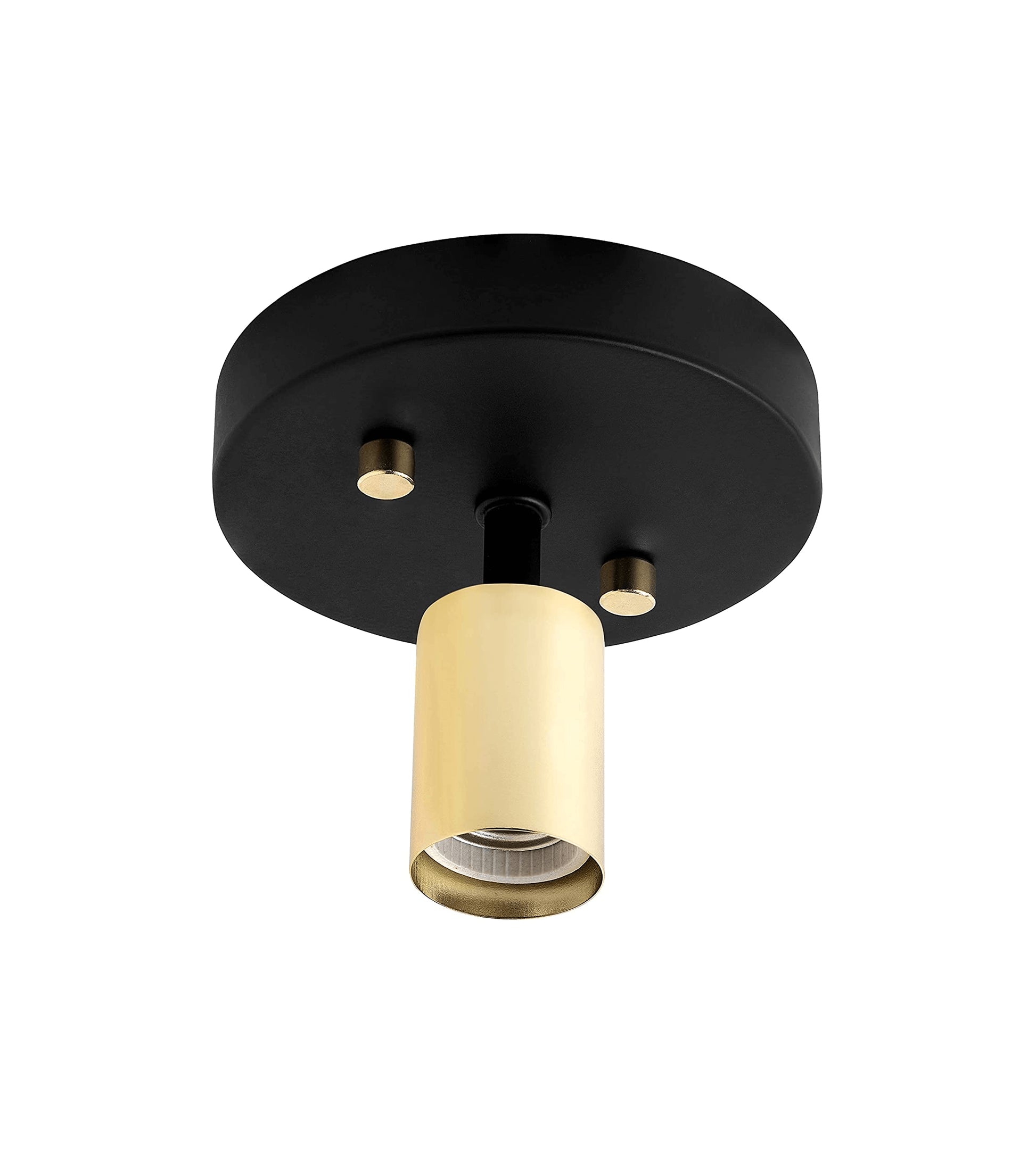 Light Blue USA 1 Light Semi Flush Mount Ceiling Light, E26 Socket, 120V, Black and Gold Finish - Cheap-Us