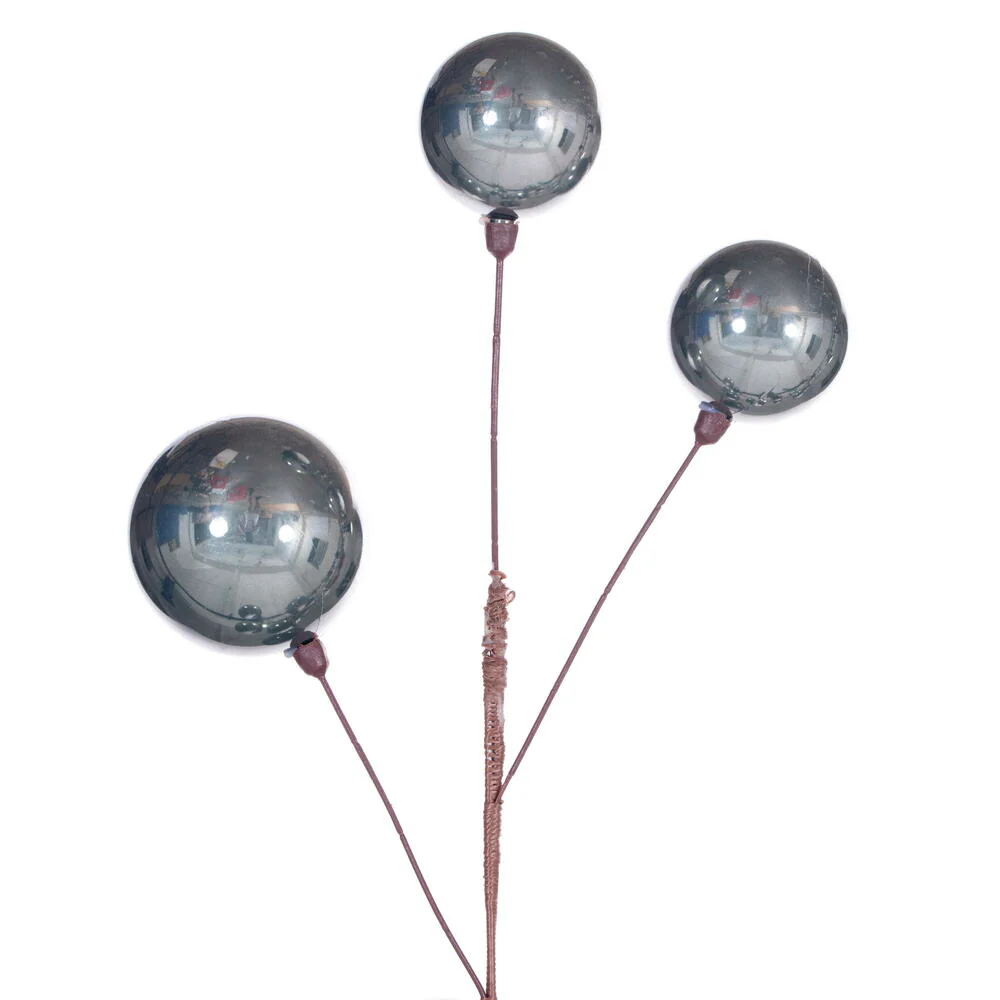 Vickerman 10' Pewter Pearl Branch Ball Wire Garland 10' long and hook for easy hanging. - Cheap-Us