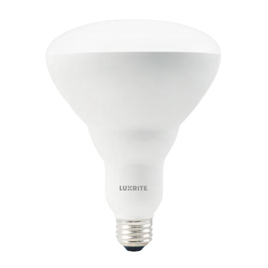 Luxrite LED BR40 Reflector Light Bulb, 13W, 1100 Lumens, 2700K - Warm White, 80 CRI, Frosted White Finish, Dimmable (LR31880) - Cheap-Us