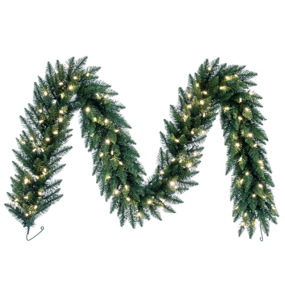Vickerman 9' Camdon Fir Artificial Christmas Garland with Warm White LED Mini Lights - Cheap-Us