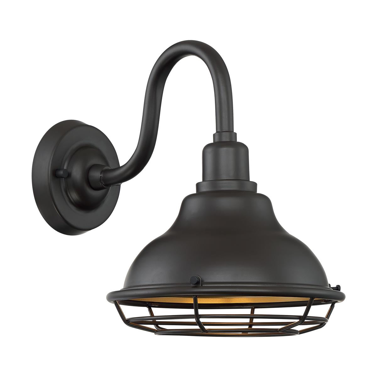 60-7011 NEWBRIDGE 1LT SM OUTDOOR WALL Newbridge - 1 Light Sconce with- Dark Bronze and Gold Finish - Cheap-Us