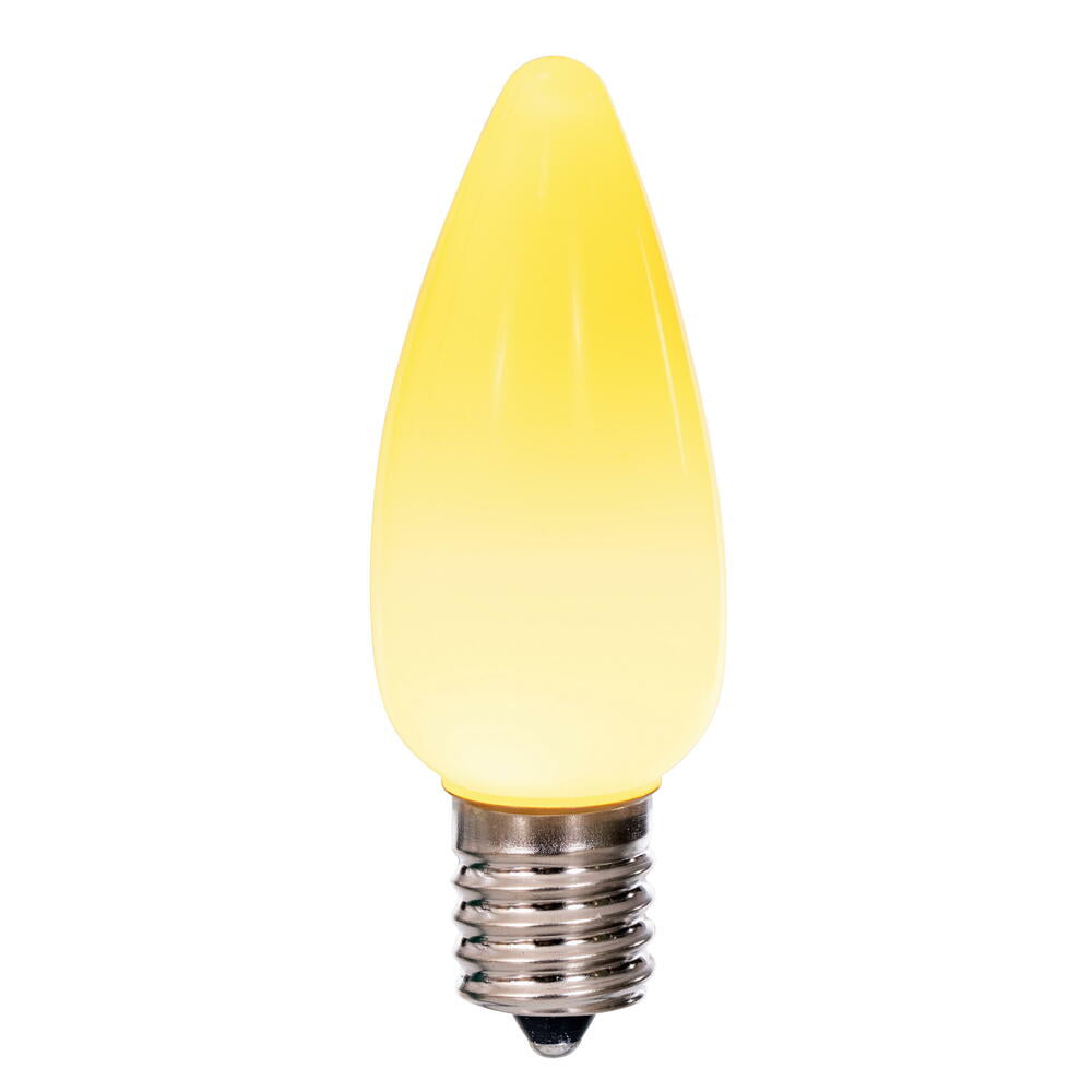 Vickerman C9 Ceramic LED Yellow Bulb  Nickel Base  120V .6 Watts  5 diodes 25 Bulbs per Pack - Cheap-Us