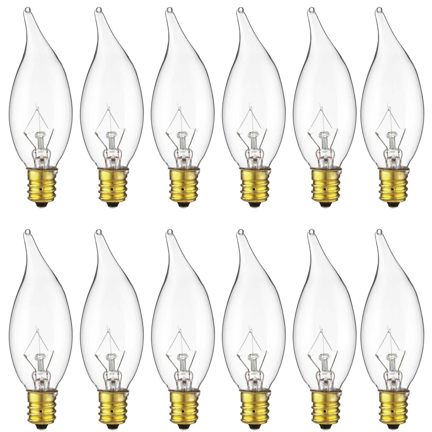 Sunlite 15 Watt Petite Chandelier , Candelabra Base, Clear - Cheap-Us