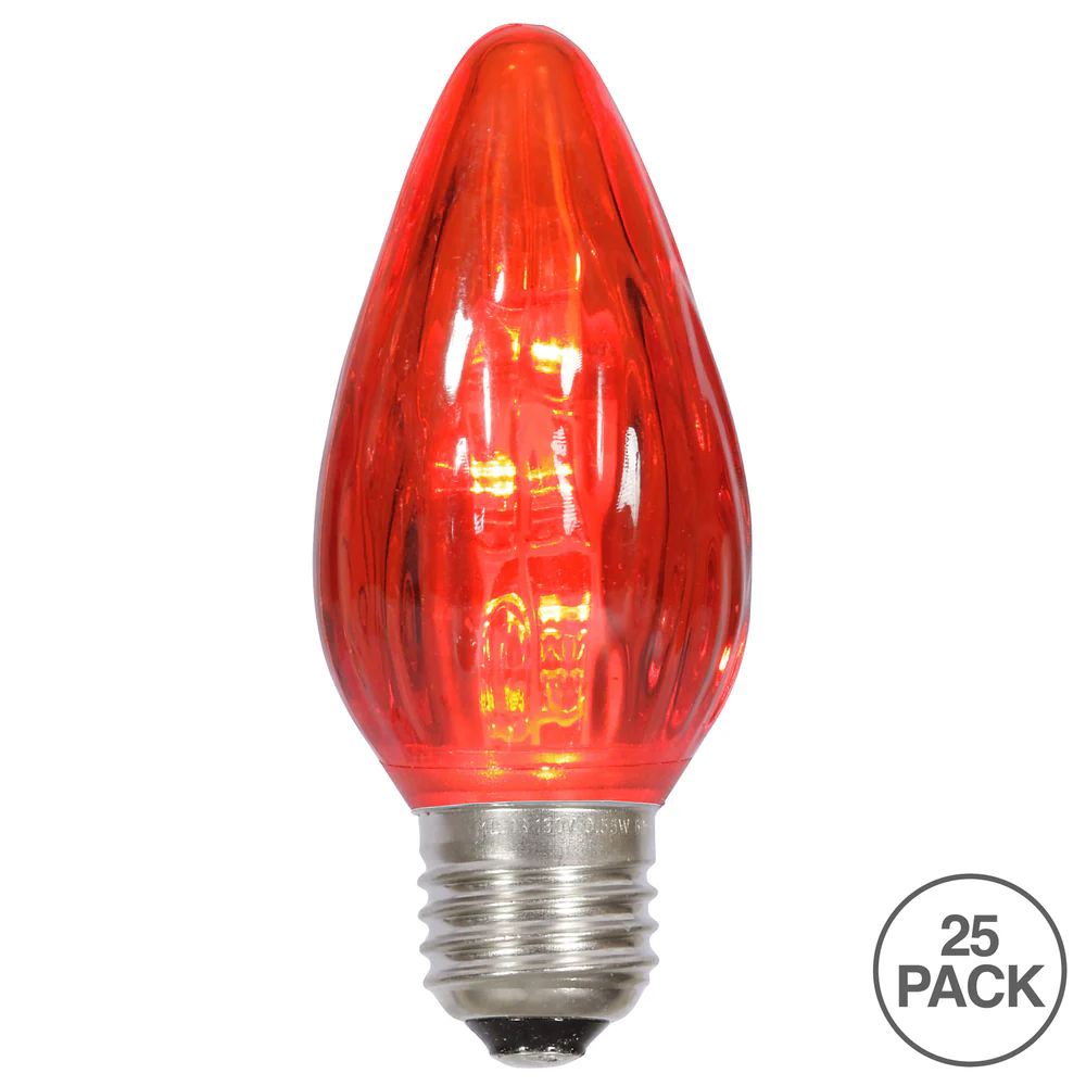 Vickerman F15 Red Plastic LED Flame Replacement Bulb package of 25 - Cheap-Us