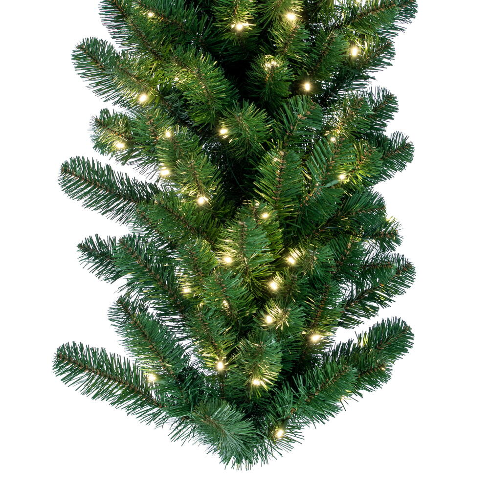 Vickerman 9' Grand Teton Artificial Christmas Garland Warm White Single Mold Wide Angle LED Lights - Cheap-Us
