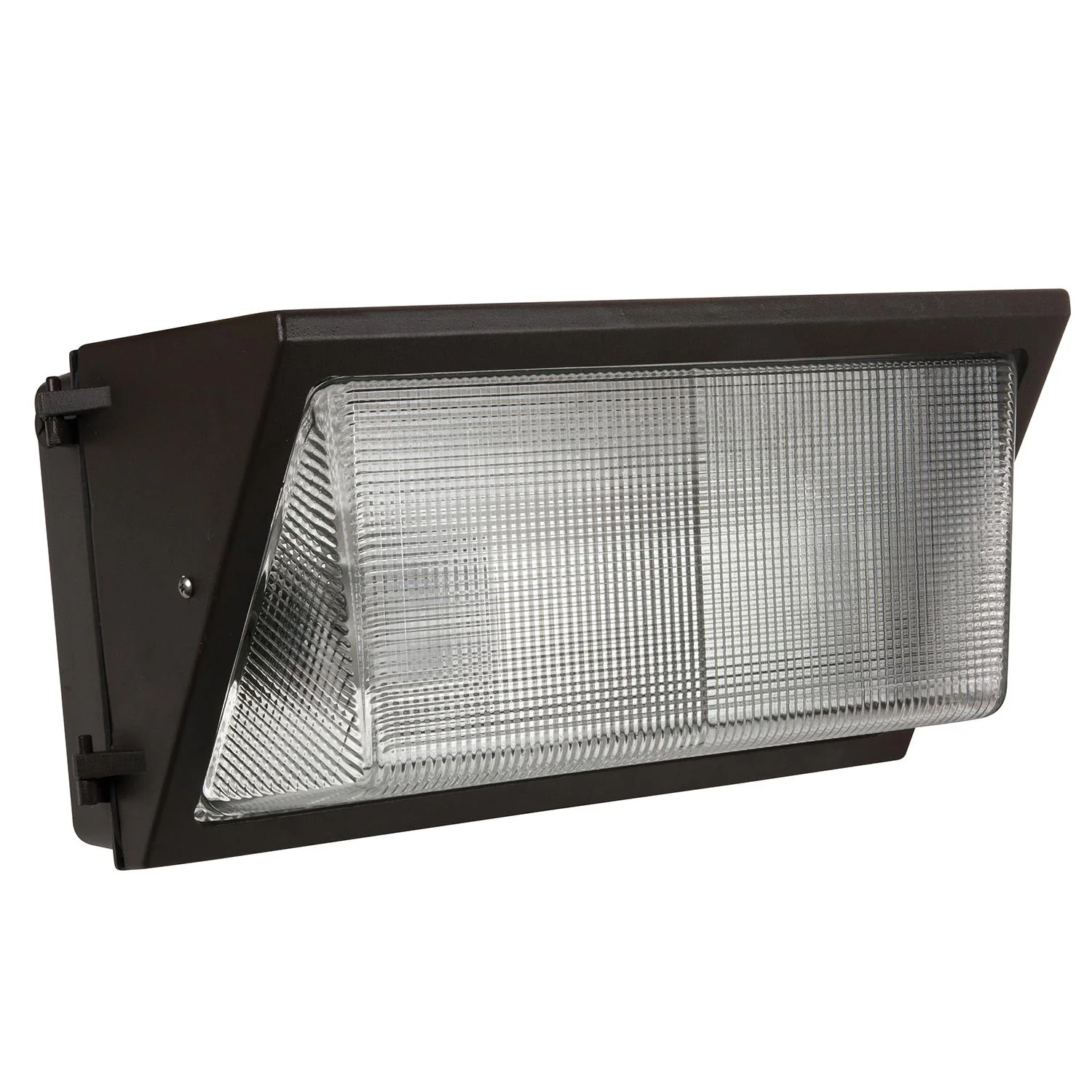 250 Watt High Pressure Sodium Large Wall Pack Fixture, Bronze Powder Finish, Clear Borosilicate Glass - Cheap-Us