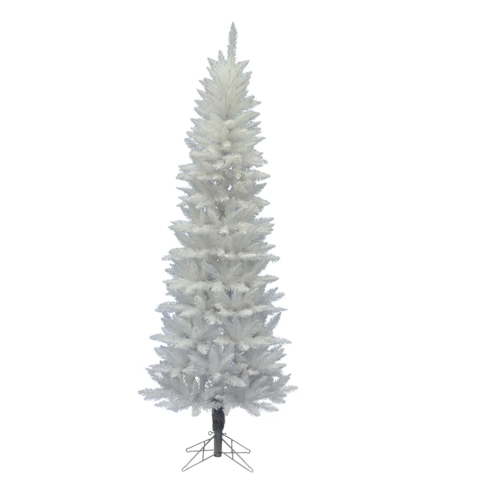 Vickerman 9' Sparkle White Spruce Pencil Artificial Christmas Tree Unlit - Cheap-Us