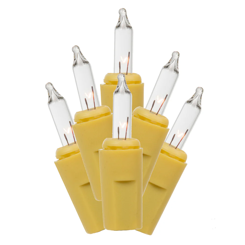 Vickerman 35 Clear Dura-lit Mini Light on Gold Wire, 26' Christmas Light Strand - Cheap-Us