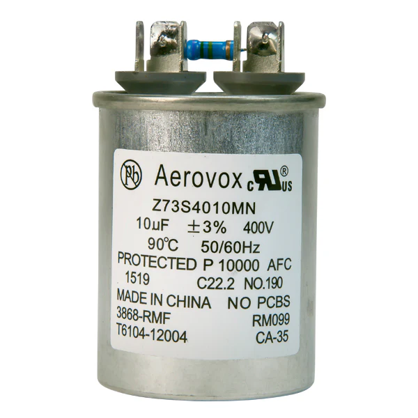 400VAC - Oil Filled Capacitor - 10uF - Round Metal Case For use with 175W MH Ballast - Aerovox Z73S4010MN - Cheap-Us