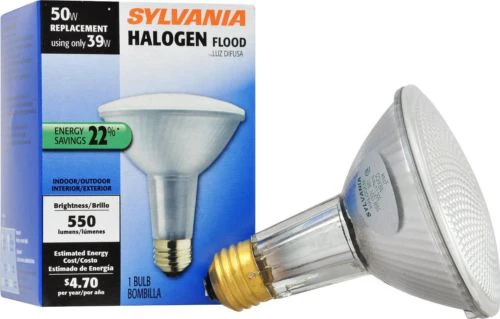 Sylvania 16156 39-Watt PAR30 Long Neck Halogen Reflector Wide Flood - Cheap-Us