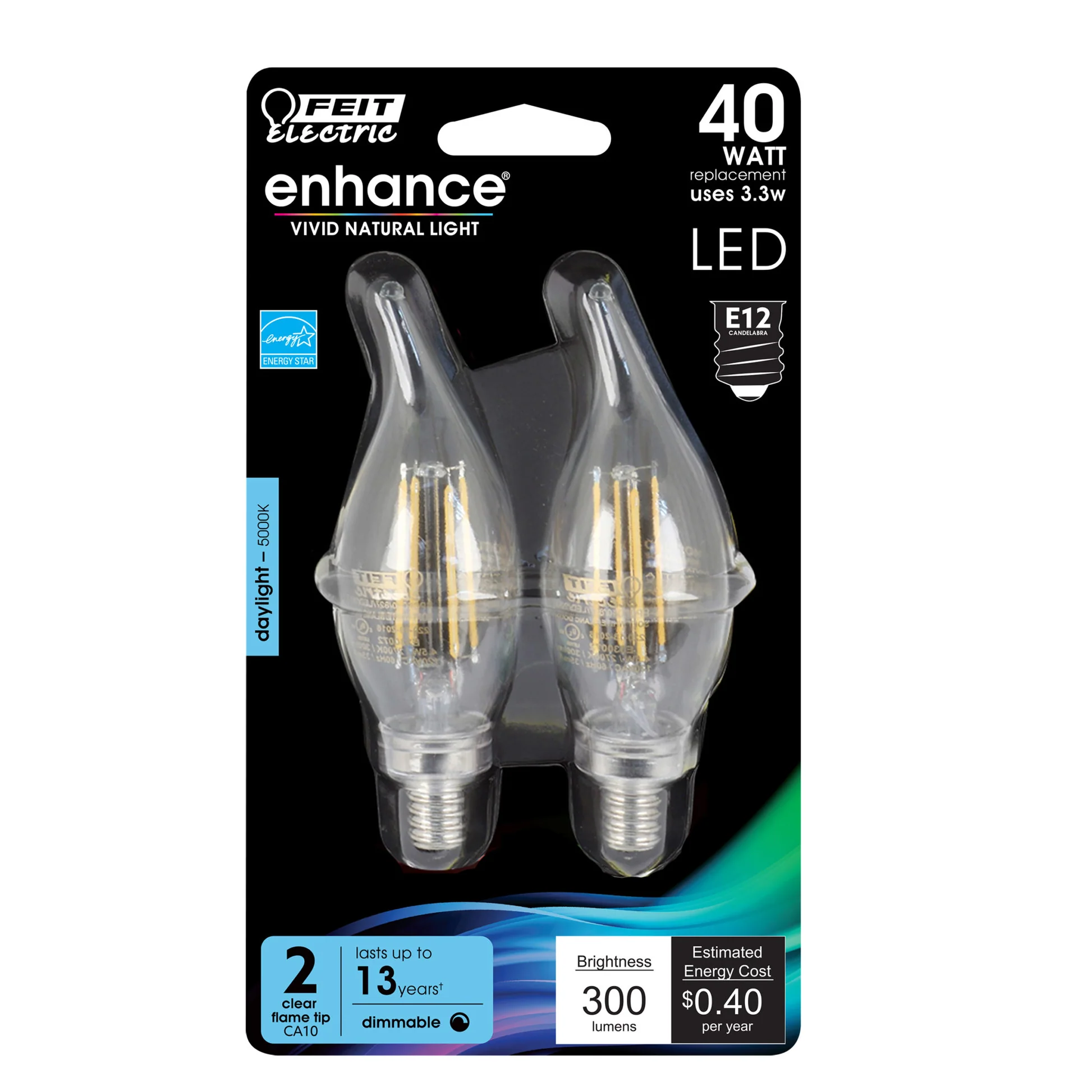 40-Watt Equivalent CA10 Dimmable Daylight Filament LED - Cheap-Us