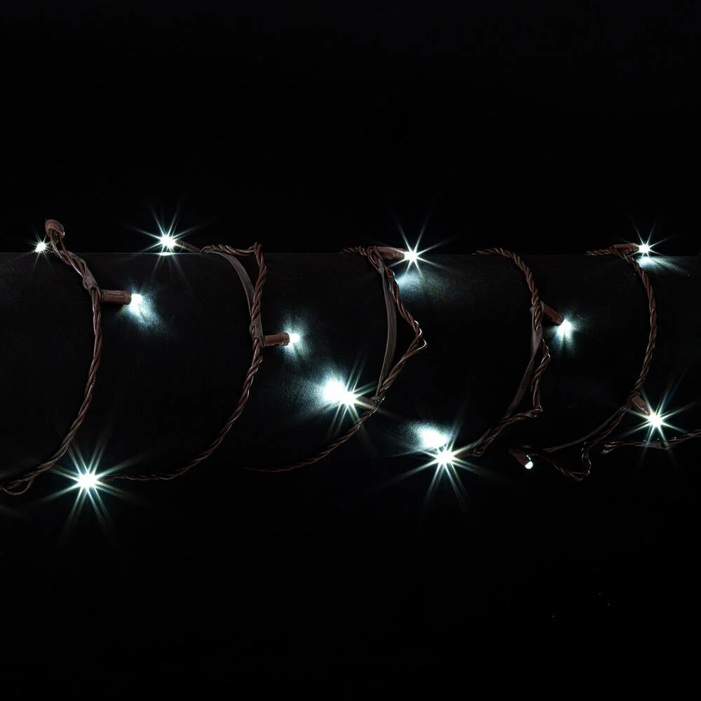 Vickerman 50 Pure White Wide Angle Coaxial Non-Rectified LED Light 25' Long Christmas Light Strand. - Cheap-Us