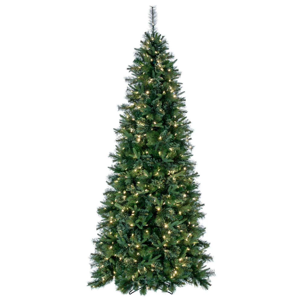 Vickerman 8.5' Cashmere Slim Artificial Christmas Tree Warm White Dura-Lit® LED Lights - Cheap-Us