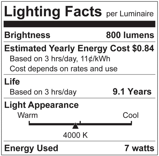 Luxrite LED Flame Tip Chandelier Light Bulb, E12 Candelabra Base, 7W, 4000K - Cool White, 800 Lumens, 80 CRI, Clear Finish, Dimmable, Pack of 7 (LR21637) - Cheap-Us
