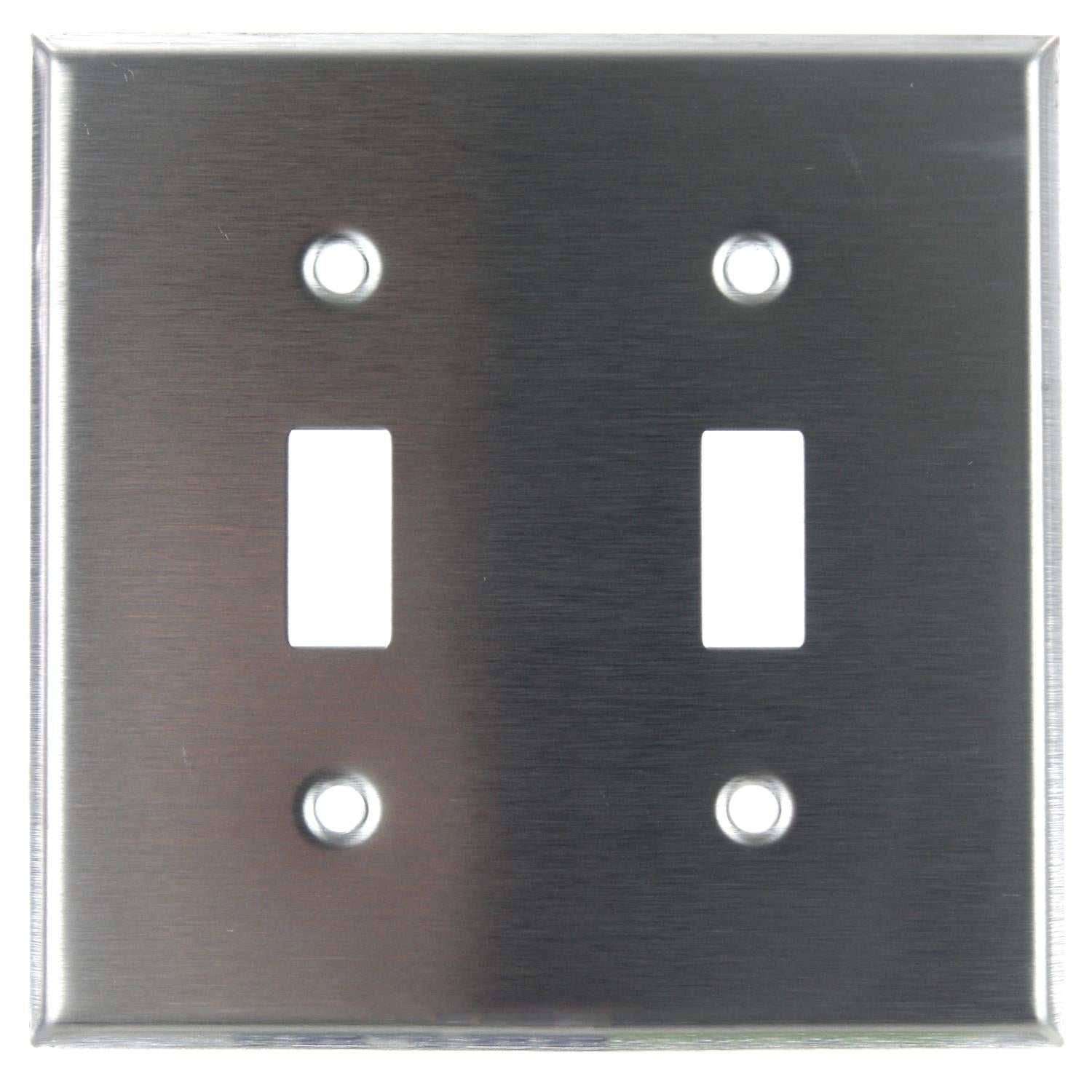 Sunlite E102/S 2 Gang Toggle Switch Plate, Steel - Cheap-Us