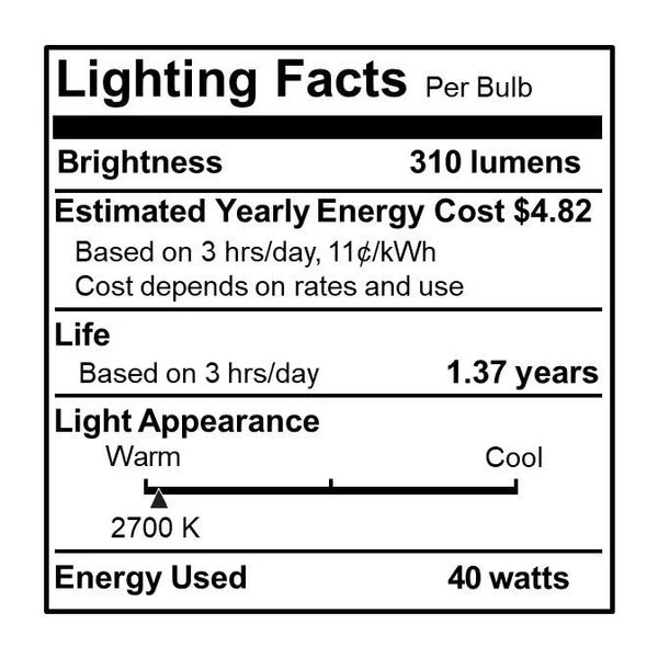 BULBRITE INCANDESCENT G25 MEDIUM SCREW (E26) 40W DIMMABLE LIGHT BULB 2700K/WARM WHITE HALF GOLD 6PK (712424) - Cheap-Us
