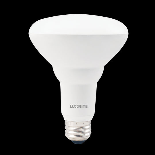 Luxrite LED BR30 Reflector Light Bulb, 8.5W, 650 Lumens, 3000K - Soft White, 80 CRI, Frosted White Finish, Dimmable (LR31871) - Cheap-Us
