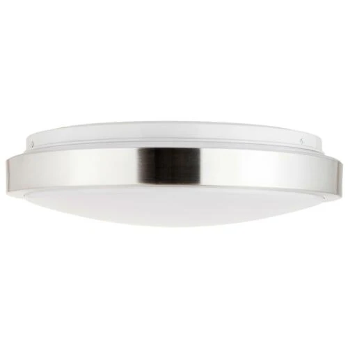 Sunlite 87766 LED 13 Inch Slim Saucer Flushmount Ceiling Light Fixture, 21 Watts (100W Equivalent), 1450 Lumens, Adjustable 5 CCT 2700K-5000K, 120V, Dimmable, 50,000 Hour Lifespan, Brushed Nickel - Cheap-Us