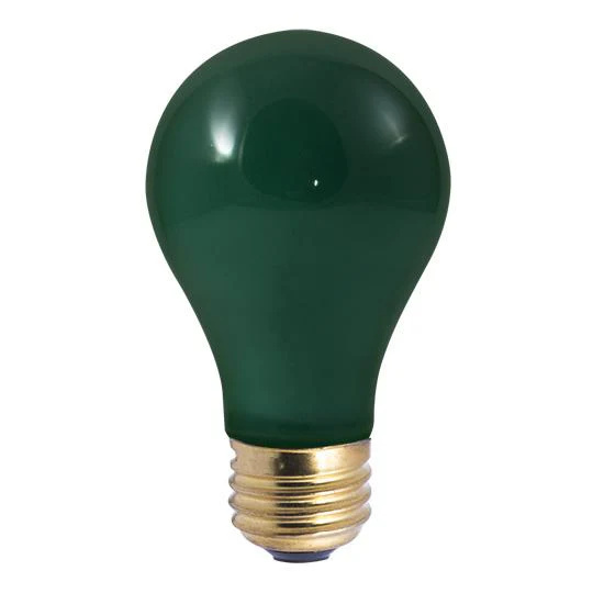 BULBRITE INCANDESCENT A19 MEDIUM SCREW (E26) 60W DIMMABLE LIGHT BULB CERAMIC GREEN 18PK (106460) - Cheap-Us