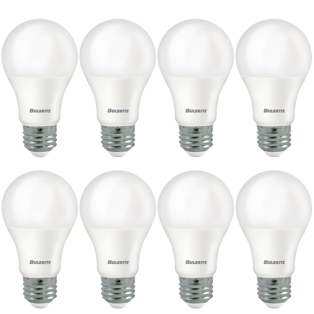 Bulbrite Pack of (8) 9 Watt Frost A19 LED Light Bulbs with Medium (E26) Base, 2700K Warm White Light, 750 Lumens - Cheap-Us