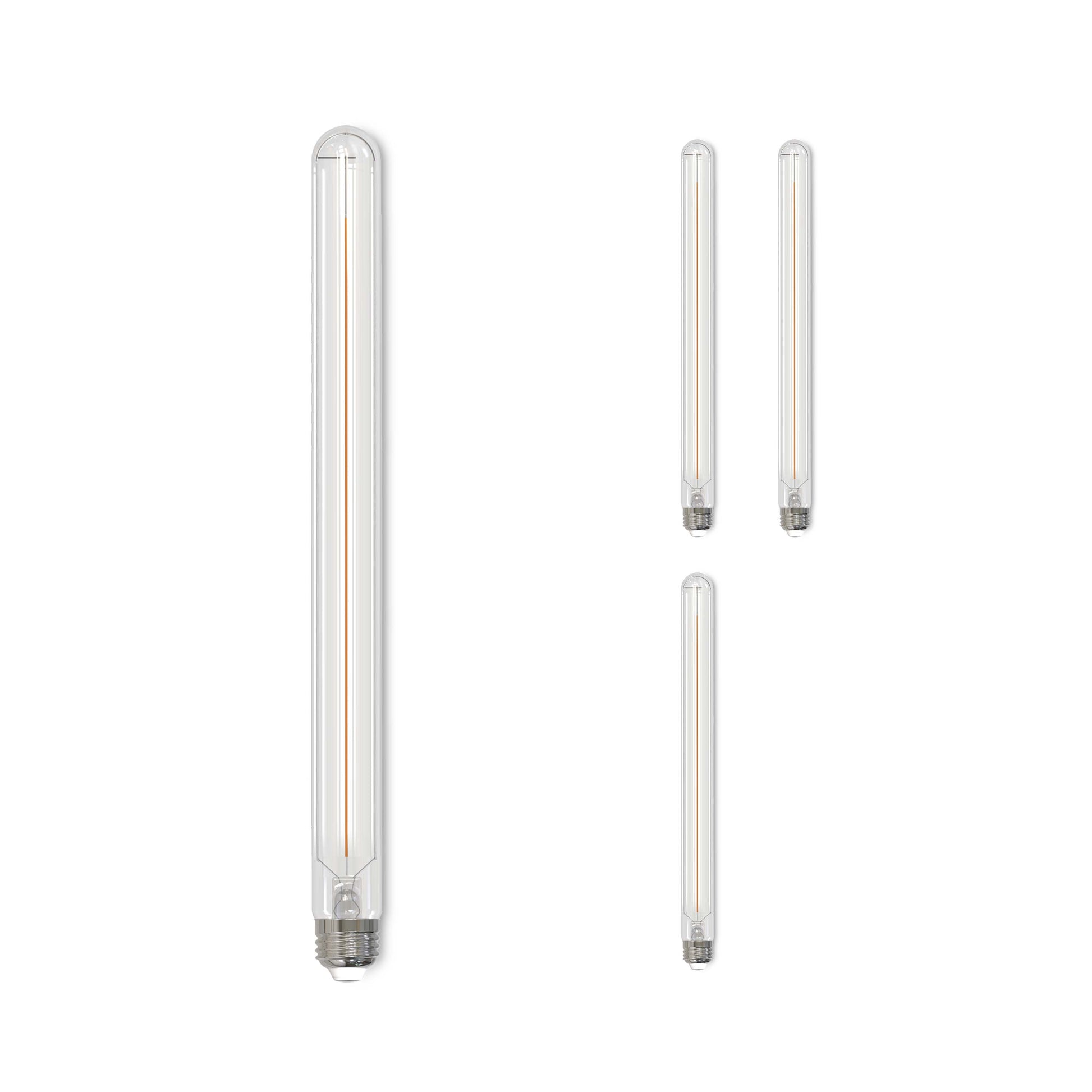 Bulbrite LED Filament Pack of (4) 5 Watt Dimmable 15 Inch T9 Light Bulb with Clear Glass Finish and Medium (E26) Base - 2700K (Warm White Light), 400 Lumens - Cheap-Us