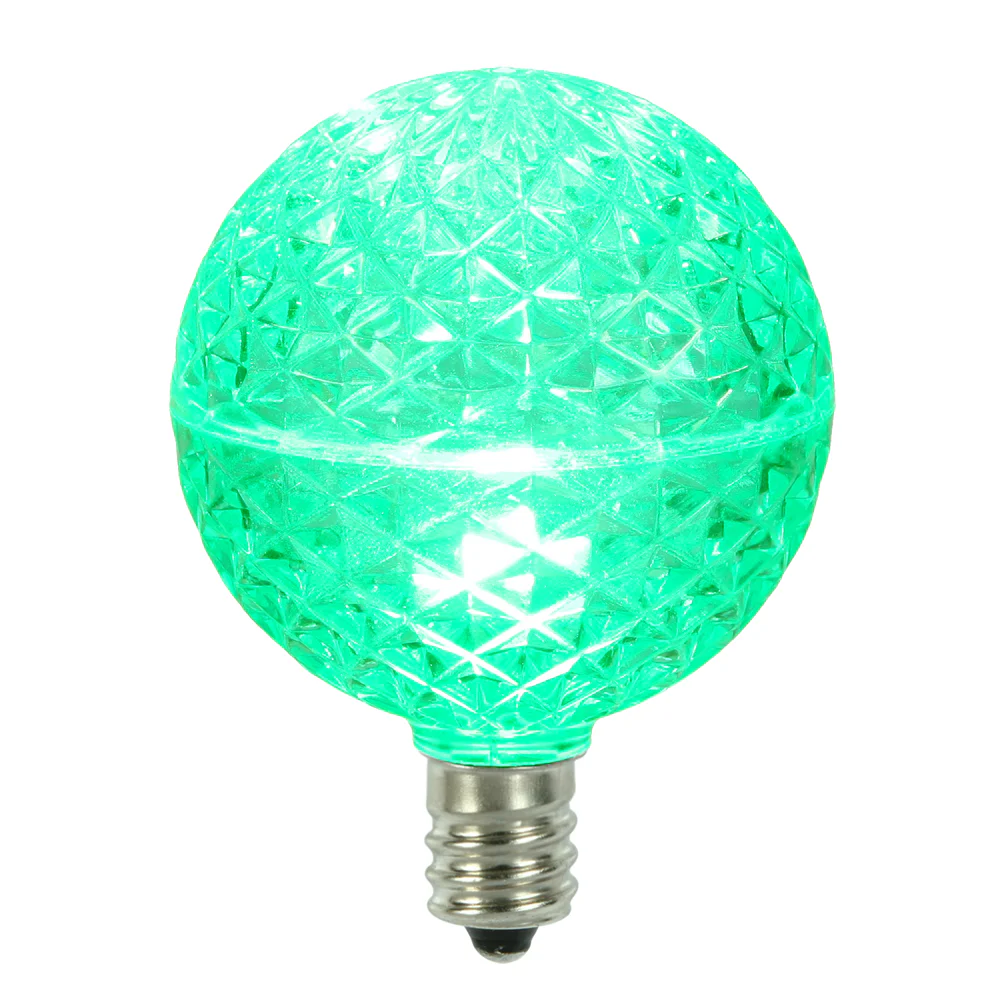 Vickerman G50 LED Green Replacement Bulb E12/C7 Nickel Base .38W 10 Bulbs per Pack - Cheap-Us